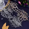 Hair Clips High-end Elegant Women's Exquisite Luxury Tassel Design Sparkle Rhinestones Handmade Stage Hairwear Bridal Hairband