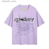 メンズTシャツデザイナーTシャツ2024男性用夏サイズS M L XLグラフィックティー衣料555スパイダーTシャツピンク白い白い若い凶悪犯55555ポロLPMQ240425