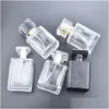 Garrafa de perfume por 5pcs 50ml garrafas pretas transparentes viagens de bolso sprano