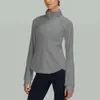 Designers Lu Lu Lu High Version Mesmo estilo Mulheres planas ioga Esportes ao ar livre Luz de proteção solar e casaco de ioga com fino Feel Yoga for Women