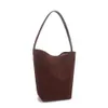 Suede the Row Tote Bag Reversed Suede High Capacity Suede Autumn/Winter Pendlare One Shoulder Bucket Bag Jupi