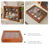 Mülleimer Tee Schachtel Aufbewahrungspaket Organizer Halter Holz Kaffeesschmuck Zucker Schmuck Schmuck Sortierer Divided Keepsake Food Memory Tote Küche Küche