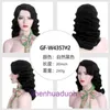 Perruques et morceaux de cheveux Black Womens Water Wave Modèle Cos Shanghai Republic of China Cheongsam Wig Young Garmas dans les années 1980