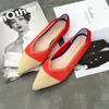 2024 New Dress shoes ballet black red soft soled knitted womens designer Formal leather letter platform fashion Flat boat shoe Ladys Lazy Loafers