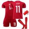 2223 Qatar Home Red World Cup No. 11 Afef 10 Heydos 19 Armeau Soccer Jersey