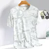 Summer Ice Silk T-shirt Camo Personlig europeisk amerikansk brittisk vindhastighet Dry SHORT STEVE T-shirt 240425