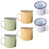 Tassen 6 Stcs Praktische Emaille Tassen Einfache Wasserbecher Tee Tasse Trinken