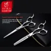 Shears Fenice Japan 440C Professional 6,0 inch Haarschaar Set Salon Cutting+Dunning Barber Shop Styling Shears with Combs and Clips