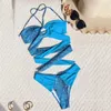 Set di bikini da bagno femminile set sexy stampe serpente Halter Bandeau da bagno per crash da nuoto Donne spingono costume da bagno ad alto taglio Biquini.