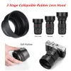 Sacs Silicone Case Camera Sac Filtre Kit Lens Hood pour Canon EOS 2000D 4000D 1300D 850D 800D 250D 200D 77D T100 T7 T6 SL2 1855 mm