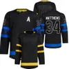 #34 Auston Matthews Toronto Maplo Hockey Jersey #16 Mitchell Marner William Nylander Ryan Reaves Morgan Rielly Max Domi Matthew Knies John Tavares Leafs Maglie