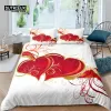 Sets Home Living Luxury Love Hearts Print 2 / 3pcs Soft Duvet Cover Set Oreadcase-taser Queen and King Size Kids Liberding Set EU / US / AU Taille