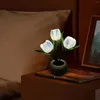 Night Lights Lamp 2024 Tafelbureau LED -simulatielicht met vase -ornamenten voor thuisprojector