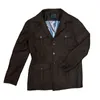 Herenjacks kleur gespikkeld tweed safari jas slanke fit multi-pockets vintage werkkleding