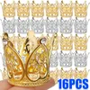 Suministros de fiesta 16/1pcs Mini Crown Cake Decoration Pearl Topper Cumpleaños Baby Shower Decoración Adorados para el cabello