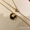 Designer trend Carter circular amulet necklace with niche design light luxury and fashionable high-end Fritillaria accessories collarbone chain