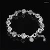 Bracelets de liaison Silver Color Zircon Bracelet Bijoux de mode de mariage Classic Gift pour femme Good Quality Factory Prix Wholesale