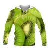 Heren Hoodies Sweatshirts 3D Fruit Gedrukte heren Hoodie Designer Sweatshirt Spring Herfst Harajuku Y2K Kleding Lange Mouw Pullover 240424