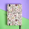 Corderona A5 160gsm Dot Grid Journal Floral Notepad Hard Cover PU Elastic Band Travel Dotted Notebook