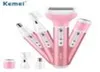 Kemei KM-6637 Electric Shaver 4 i 1 uppladdningsbara kvinnor Hårborttagningsmaskin Epilator Eyebrow Nose Trimmer Razor5443008