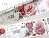 Enveloppe-cadeau vintage Old Dream Red Tulip Floral Washi Pet Ruban pour carte de fabrication de cartes Plan de scrapbooking DIY Stickers
