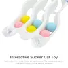 Toys Hreelayer Pet Cat Toy Tracks Toy Ball Cat Intelligence Amusement Intellektiv Cat Toys Ball Training Sucker Window Track