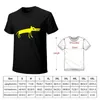 T-shirt per cani gialli da uomo maschile da uomo con camicie da allenamento da uomo vintage