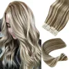 Weft Tape Hair Extensions #P8/613 Tape in Human Hair Extensions Seamless Skin Weft Tape in Extensions 1626 Inches Virgin Hair