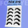 False Eyelashes 5 pairs of false eyelashes winged soft artificial mink eyelashes fox eye cat eyelashes and natural appearance eyelashes Q240425