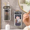 Opbergdozen roteren make-up borstel container multifunctionele houder stofdichte organizer voor huis slaapkamer dressoir