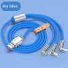 1,2m/2m 3 i 1 USB -datakabel 120W supersnabbladdning 180 graders rotationstyp C Kabel Mikro USB -sladd för iPhone Xiaomi Huawei Samsung bärbar dator