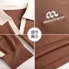 Women's Polos High Quality Women Polo Shirts Fashion V Neck Long Sleeve Tops Casual Female Turn Down Collar Anti-Pilling Shirt