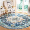 Carpets Blue Blue Boho Chic Medallion Médaillon en détresse sans grenail