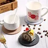 Tischmatten 10 Stücke/runde Filzspieler Coasters Essschutz hitzebeständiger Kaffee Tee-Getränke Tasse Tapsematen