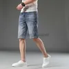 Designerjeans für Herren Sommer Casual Jeans Männer schlanke Fit -Baumwollbomben -Shorts Capris Medusa Sticked Hosen Modehosen