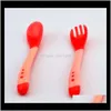 Бар Gardeby Spoons Kitchen Deming Tempring Sensing и Fork Safety Prabhipware Детская фидерная посуда Кормить домашнюю ложку.