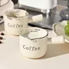 Tumblers Nordic Style Coffee Extract Cups Milk Cup med graderad skala Kort förtjockad espressomätning Mug H240425