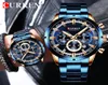 Nouveau Curren Sport Men039s Horloge en acier inoxydable Top Brand Luxury Watch Chronograph Quartz Watch Men Drop Relogie Masculi4562513