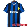 Inter Retro Futbol Forması Milan Vintage Futbol Gömlek 88 89 90 91 92 93 95 96 97 98 99 00 01 02 03 04 05 07 08 09 10 Ronaldo Figo Adriano Stankovic Zanetti Finaller Finifi Uzun