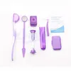 8pcs/saco dentes dentários kits ortodônticos Cuidador oral Cuidador de clareamento Tool Terne Interdental Brush Flets Mirror de cera 5 cores