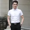 Men's Dress Shirts For Men Business Short Sleeve Oversize Man Shirt Clothing Summer With Collar Sale Korean Clothes Trendyol Regular