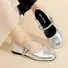 Casual Shoes TuoPin Summer Silver French Shallow Mouth Fashion Women's Soft Soled Flat
