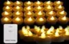 Packung von 24 flackernden flammenlosen LED -Teellichtern Fernbedienung Batterie Batterieantrieb für Home Dinner Party Weihnachtsdekoration 205533070