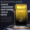 Rasoir électrique Kemei TX10 avec écran d'affichage LED Raser la tête chauve de la barbe de cheveux rechargeable pour hommes 240420