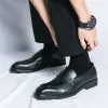 Koreanische Version Vintage Top -Layer -Echtleder -Leder -Slip auf Atmungsgestaltung für atmungsaktives Geschäft Casual Cowhide Flats Schuhe für Männer