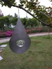 Dekorativa figurer 12 tums vindspinnvattendroppe med kristallkula (5 cm) tillverkad av 1 mm färgad stålplåt hög kvalitet