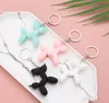 Fashion Creative Cartoon Balloon Dog Keychain Ring Men and Women Couple Key Chain Sac Pendentif 6 Colors7406931