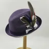 Chapeaux à bord large chapeau de seau Nouvelles plumes Str Hat pour hommes Summer Tren Beach Sun Chapeaux Fedoras Ruban COWBOY COWBOY JAZZ C GANGSTER C MALON J240425