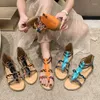 Casual Shoes For Women 2024 Zip Women's Sandals Summer Daily Pinch Toe Female Flat Sandalias De Mujer