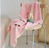 Sets gebreide deken voor baby pasgeboren Swaddle wrap pompom katoen baby ontvangen dekens baby krib bedding quilt kinderwagen deken